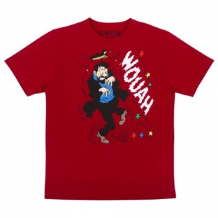 Camiseta haddock "WOUAH" roja